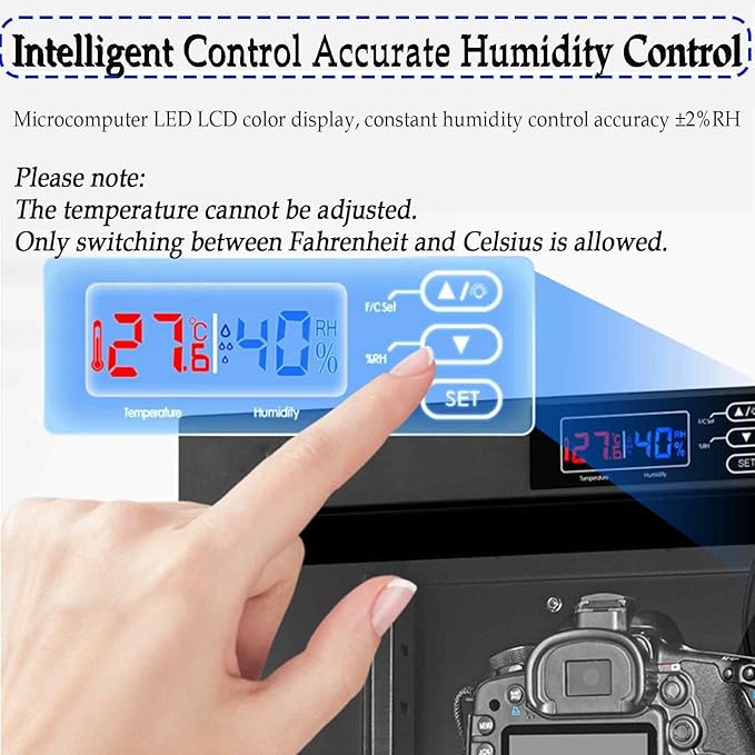 100L Electronic Camera Storage Dry Cabinet, 5 Layers Camera Digital - Image 3