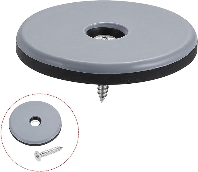 uxcell 50mm Furniture Feet Slider Glides Screw-in Chair Leg Protector Pads PTFE - Image 5