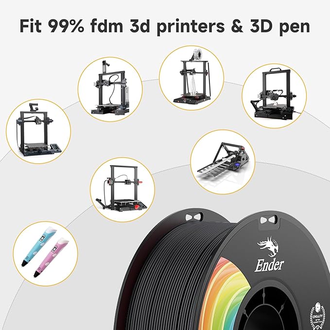 Official Creality PLA Filament Pro Black, 1.75mm 3D Printer Filament, Ender PLA - Image 5