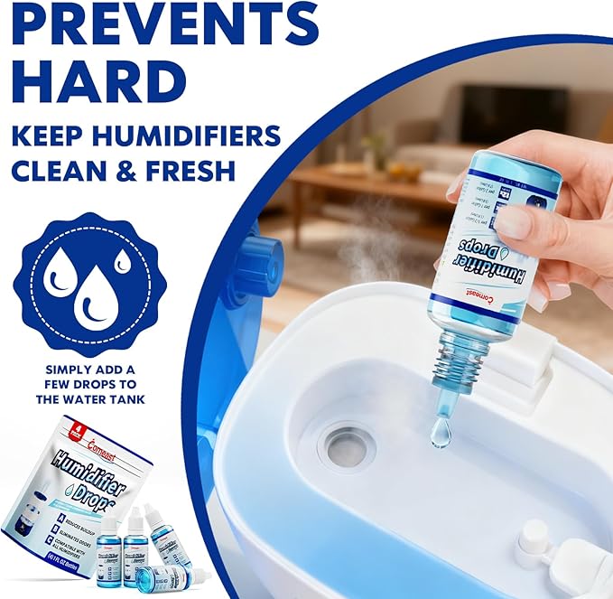 Humidifier Treatment Drops Concentrate Cleaner Reduces Buildup & Scaling - Image 7