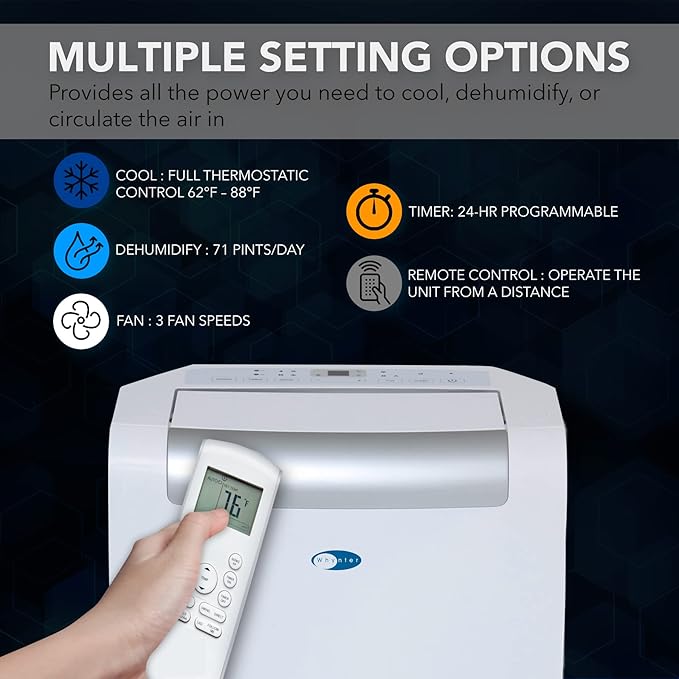 Whynter ARC-148MHP 14, 000 BTU Portable Air Conditioner and 10, 000 BTU - Image 5