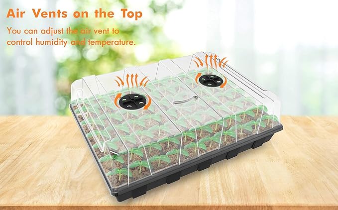 Gardzen Seed Starter Tray, 5 Pack Smiling Face Plant Germination Trays - Image 4