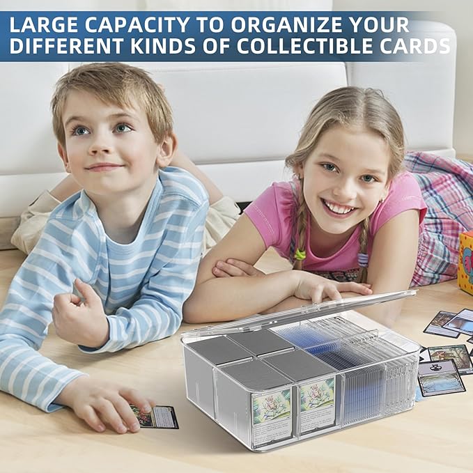 Transparent Trading Card Storage Box-Holds 2000+ Loose Cards-Plastic Card Deck - Image 6