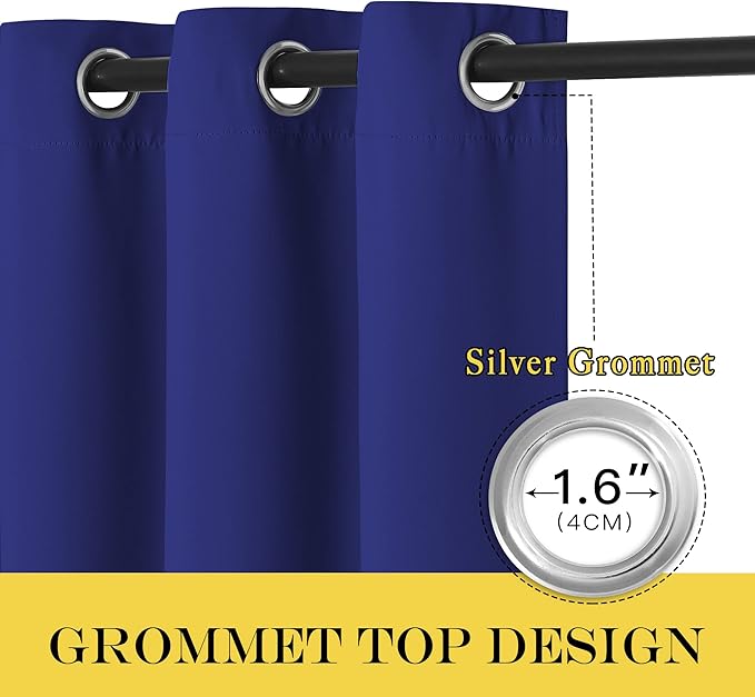 NICETOWN Navy Blue Blackout Curtains - Image 6