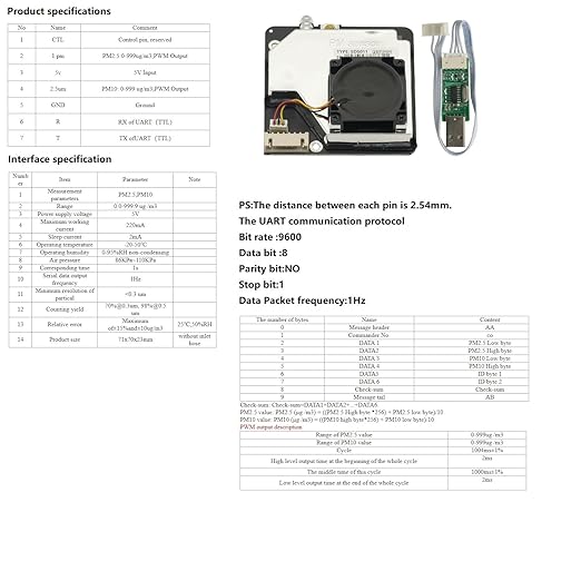 SDS011 High Precision Laser PM2.5 Air Quality Sensor Detection Module Super - Image 2