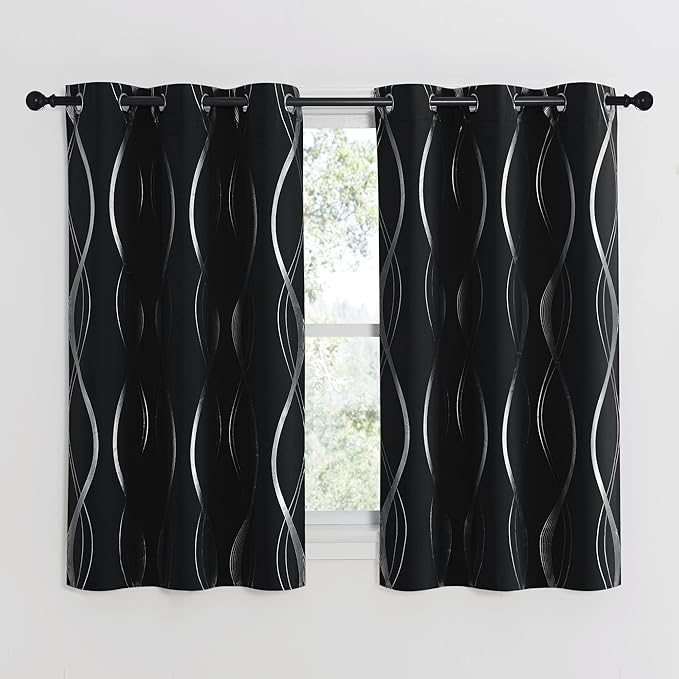 NICETOWN Black Out Curtains 54 inches Long - Image 2