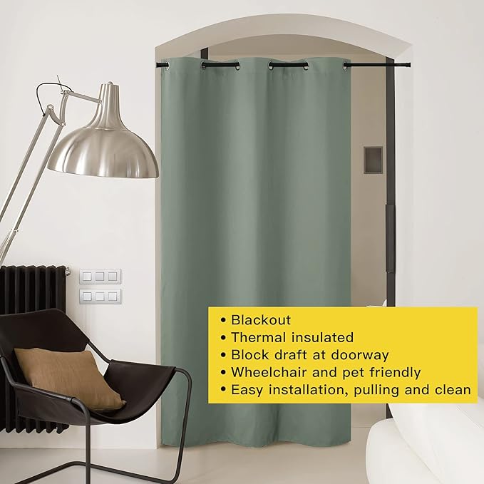 NICETOWN Closet Curtain for Bedroom Door, Faux Folding Accordion Doors - Image 8