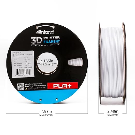INLAND Micro Center PLA Plus 3D Printer Filament 1.75mm, 4 Pack Filament Bundle - Image 5