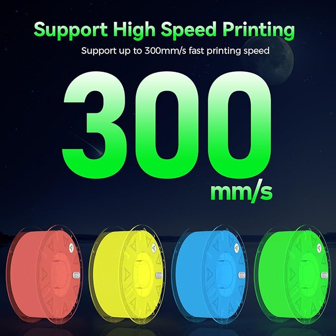 Creality Glow in The Dark Hyper PLA Filament, 3D Printer Filament Bundle - Image 3