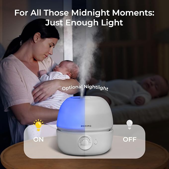 BOXING 3L Cool Mist Humidifier, Ultra Quiet 20dB - Image 5