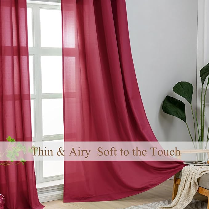 L.Z.E Non-See-Through Privacy Curtains 84 Inches Long 2 Panels Set, Light - Image 2