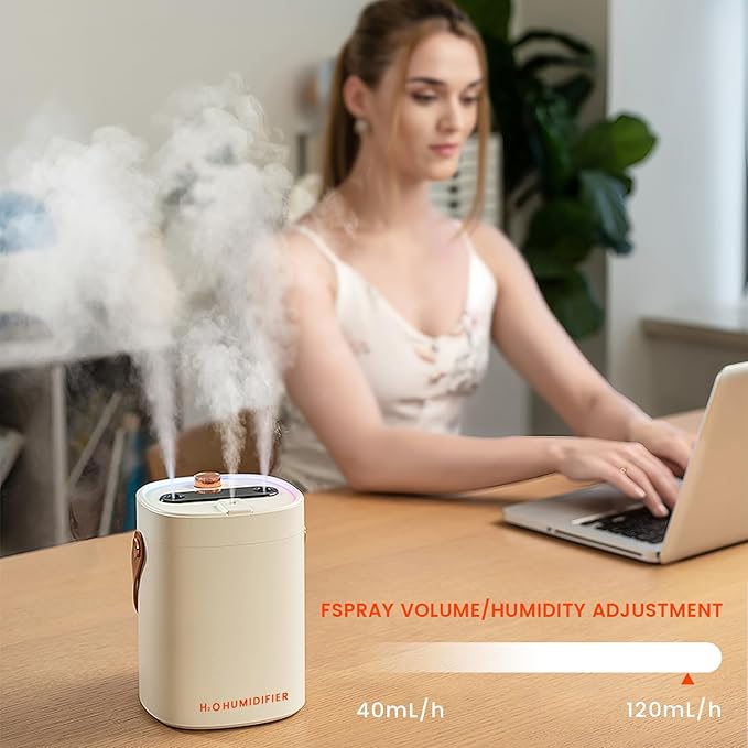 2L Humidifier for Bedroom, Portable Cool Mist Humidifiers, Ultra Quiet 20dB - Image 5