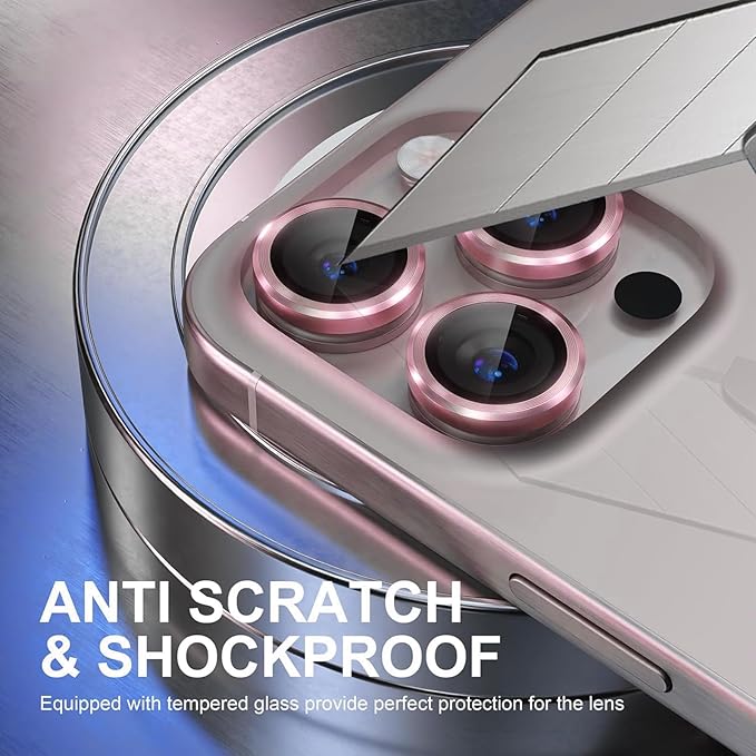 2 Pack Camera Lens Protector for iPhone 16 Pro/iPhone 16 Pro Max, 9H Tempered - Image 4