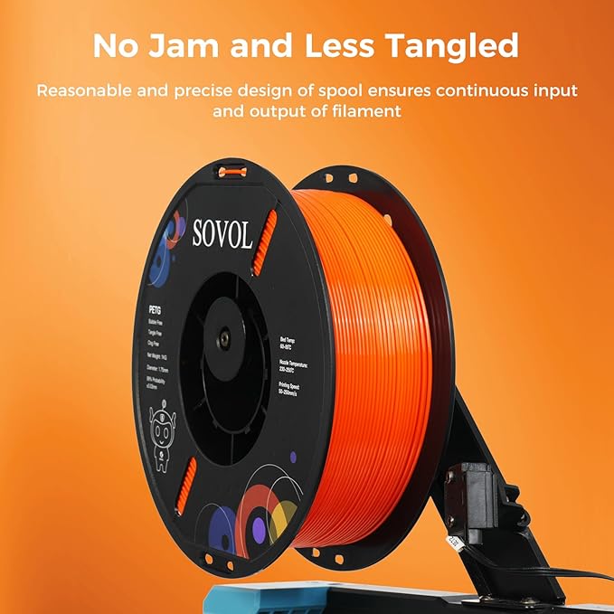Sovol 3D Printer PETG Filament 1.75mm 1KG, High Precision, Strong Toughness - Image 5