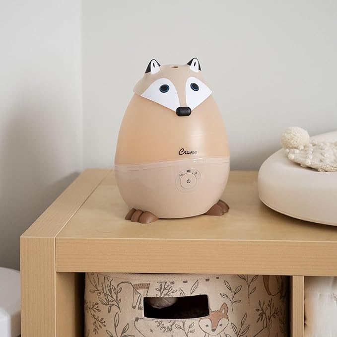 Crane Baby Mini Adorable Red Fox Baby Humidifier, 0.5 Gal Cool Mist Humidifiers - Image 3