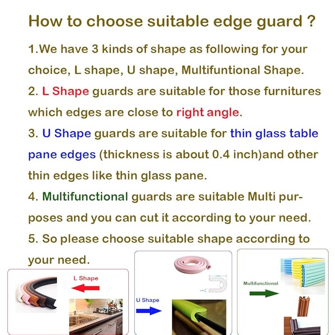 M2cbridge L Shape Extra Thick Furniture Table Edge Protectors Foam 6.5 Ft - Image 6
