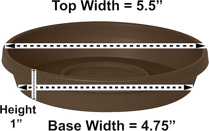 Bloem Terra Resin Saucer Tray: 4.75" Bottom Width - Image 2