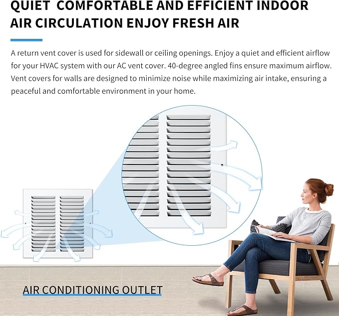 24x14 Return Air Grille, Steel Air Return Vent Cover - Image 7