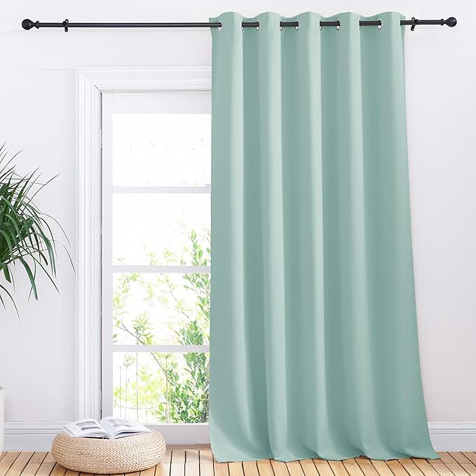 NICETOWN Sliding Door Curtains, Wide Thermal Blackout Patio Door Curtain Panel by NICETOWN