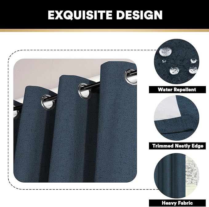 PrinceDeco 100% Blackout Curtains - Image 6