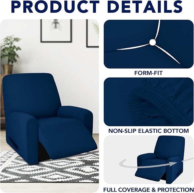 PureFit 100% Dual Waterproof Recliner Cover, Waterproof Couch Cover - Image 4