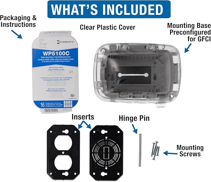 Intermatic WP5100C Extra-Duty in-Use Electrical Outlet Cover - Image 5