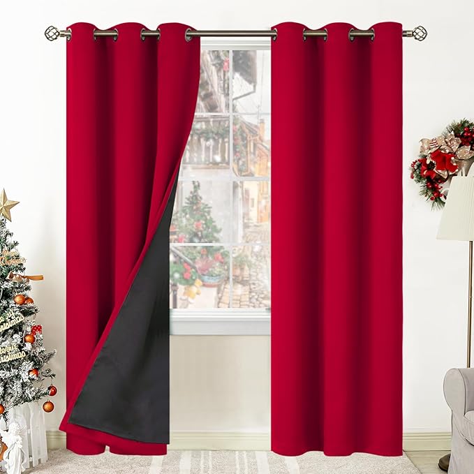 BGment Christmas 100% Blackout Curtains Thermal Insulated by BGment
