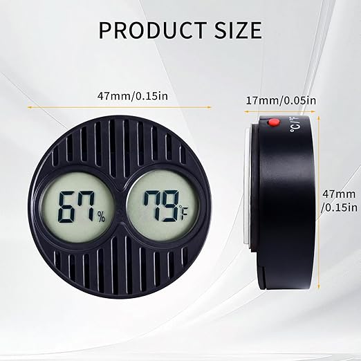 CIGAROL Mini Digital Hygrometer & Thermometer - Image 5