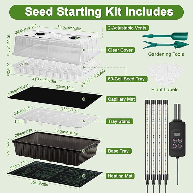 60-Cell Self-Watering Seed Starter Tray - Image 2