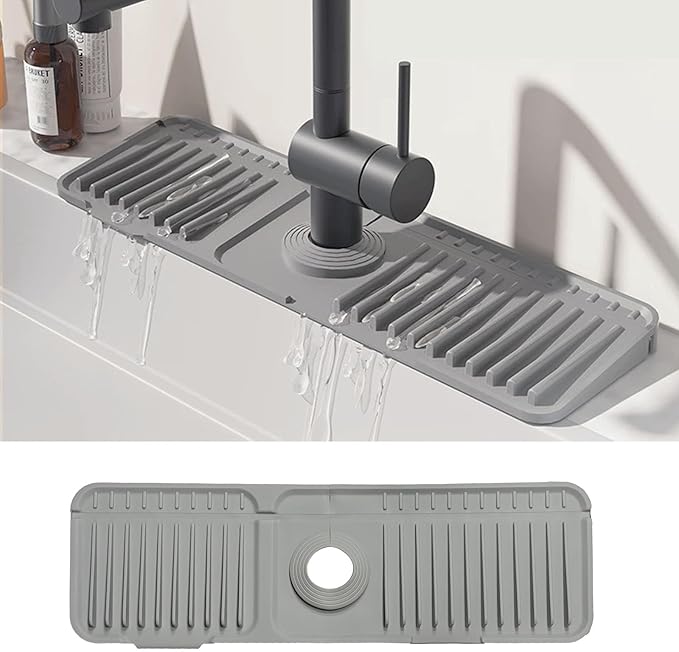 STARGAZ Silicone Faucet Mat for Kitchen Sink, Faucet Draining Mat, Sink Back by Unknown