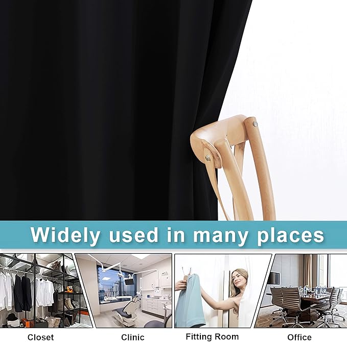 RYB HOME Room Divider Blackout Curtains, Portable Wind Proof Noise Reducing - Image 5