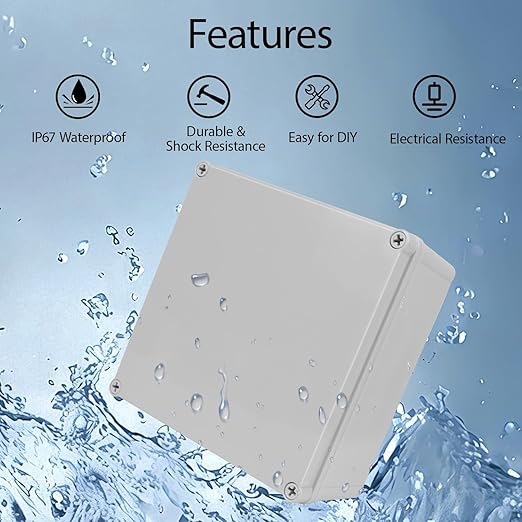 Junction Box，7.9"x 7.9"x 3.7" Outdoor Electrical Box - Image 5