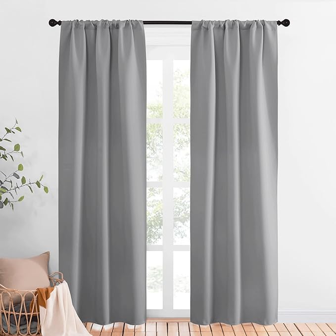NICETOWN Silver Grey Window Curtains by NICETOWN