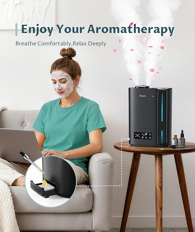 BREEZOME 6L Humidifiers for Bedroom Large Room & Essential Oil Diffuser - Image 5