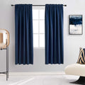 DONREN 72 Inch Length Navy Blue Blackout Curtains -Thermal Insulated Energy by DONREN