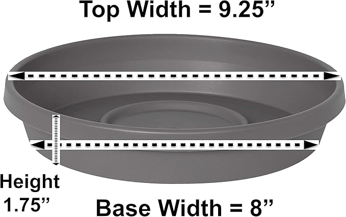 Bloem Terra Resin Saucer Tray: 8" Bottom Width - Image 2
