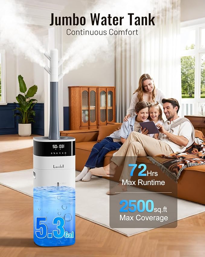 Warm and Cool Mist Humidifier Large Room, 5.3Gal/20L Humidifiers - Image 2