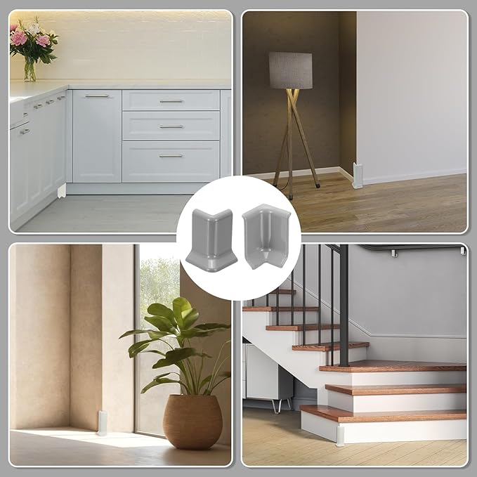 uxcell Self Adhesive Baseboard Corner Blocks, 2.2 Inch Wall Edge Corner - Image 7