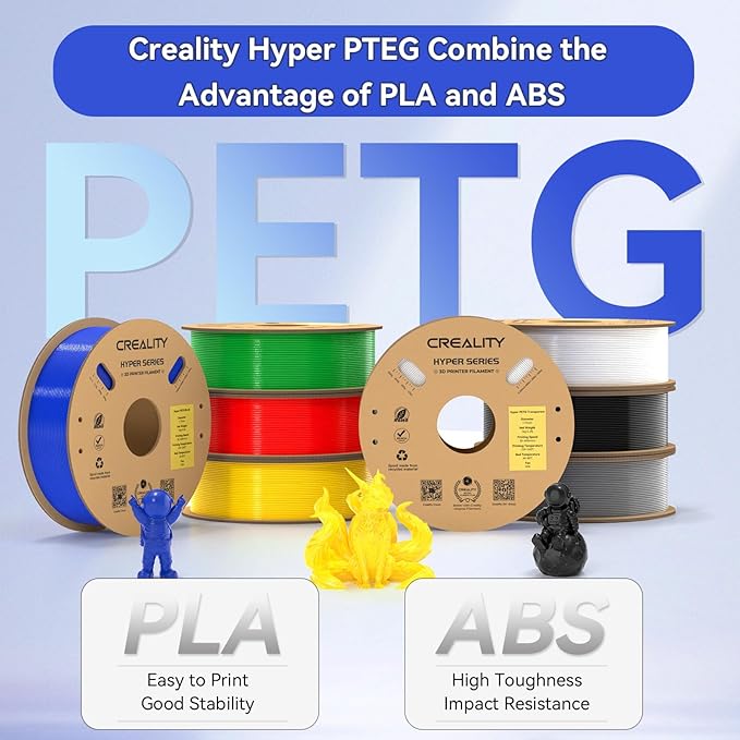 Creality Hyper PETG Filament 4KG, High Speed 30-600mm/s 3D Printer Filament PETG - Image 3
