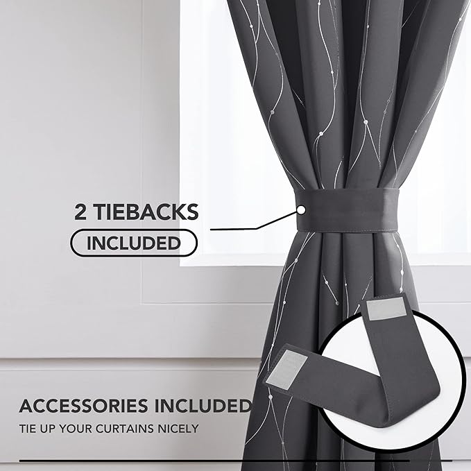 Deconovo Gray Curtains for Living Room, Protect Pravicy Thermal Insulated - Image 4