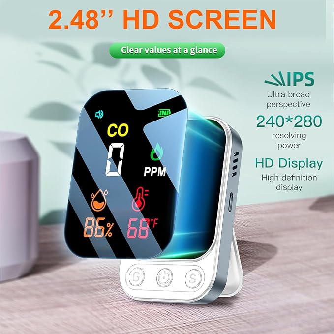 Portable Carbon Monoxide Detectors Mini Size CO Monitor - Image 7