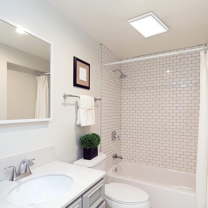 Homewerks 7141-80-G4 Bathroom Fan Integrated LED Light Ceiling Mount Exhaust - Image 7
