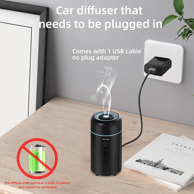 Car Aromatherapy Diffusers for Essential Oils，Mini USB Air Scent Small - Image 2