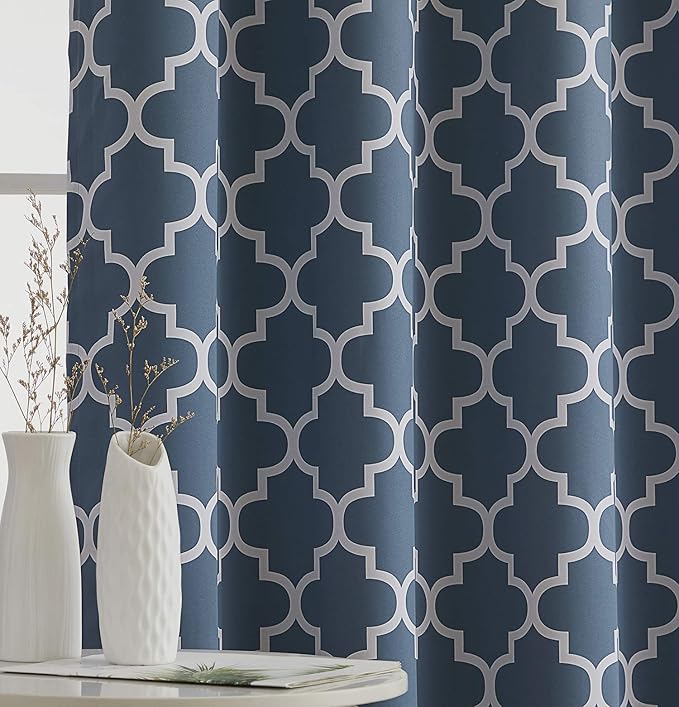 HLC.ME Lattice Print Decorative Blackout Thermal Insulated Privacy Room - Image 4