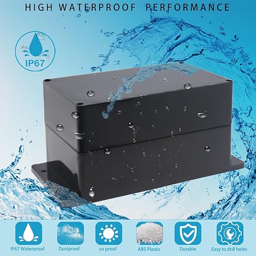 Watertight Junction Box, IP67 Waterproof Project Box Durable ABS Plastic - Image 7