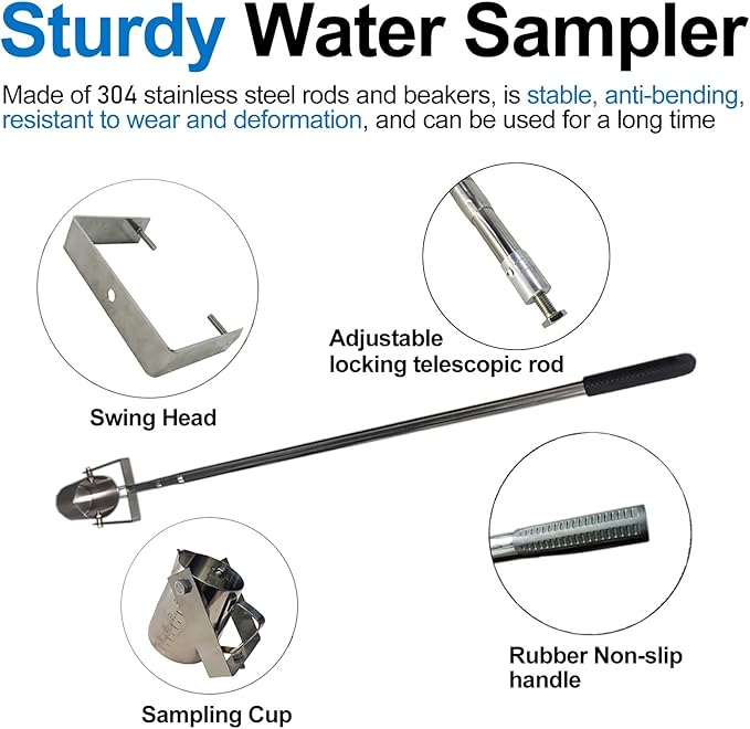 Water Sample Collection Pole Pvc, Vertical Swing Telescopic Water Sampling Rod - Image 6