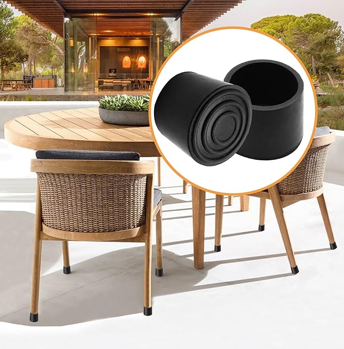 Piutouyar Round PVC Rubber Furniture Covers, 32mm / 1-1/4 Inches Table Chair - Image 6
