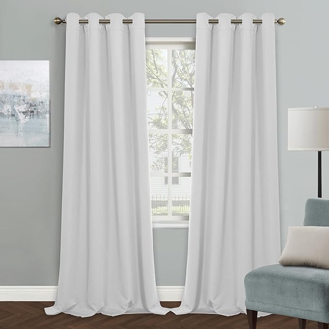 MYSKY HOME Blackout Curtain for Bedroom, Grommet Room Darkening Curtain by MYSKYHOME