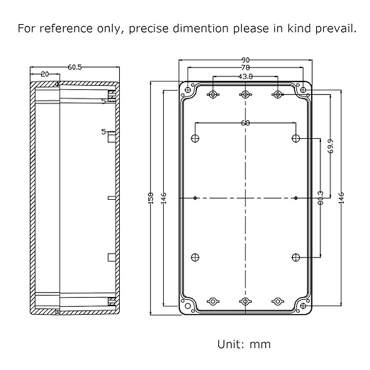 Waterproof Plastic Project Box ABS IP65 Electronic Junction Box Enclosure 6.2 x - Image 7