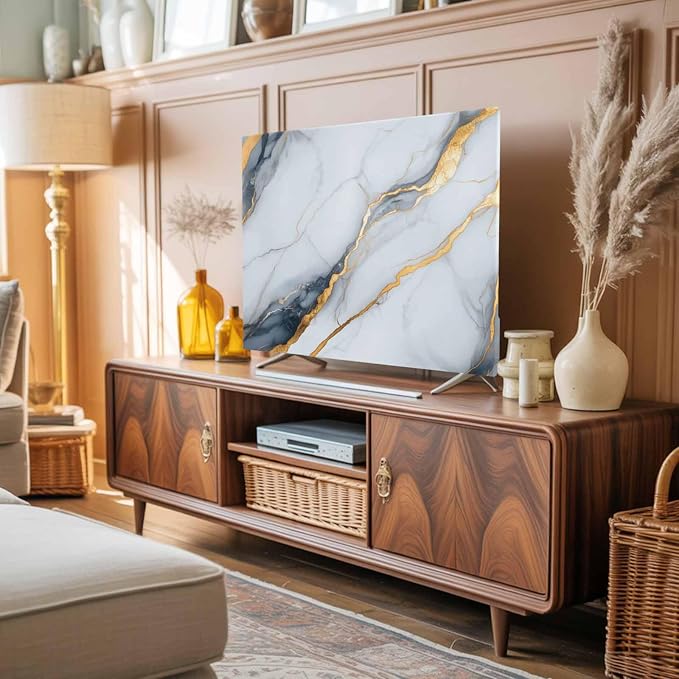 Elastic Indoor TV Cover 55" Dust Protector, Modern Ink Painting Art Abstract - Image 9